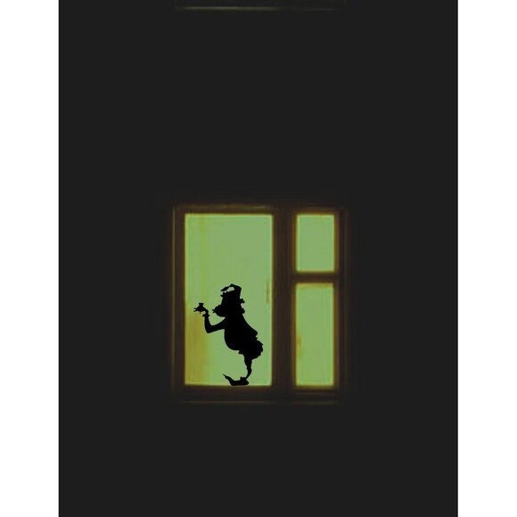 Christmas: Funny blowing a kiss Window Cling silhouette Decal - Picture 3 of 5